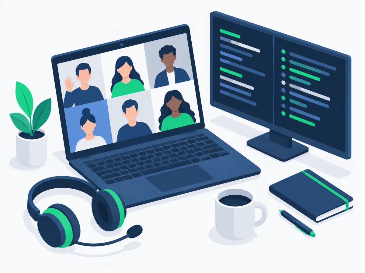 Live-Call am Laptop
